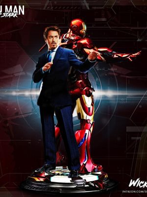 Iron Man and Tony Stark 3D Model