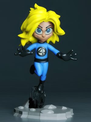 Susan Storm Chibi 3D Model