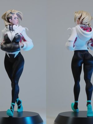 White Spider Gwen 3D Model