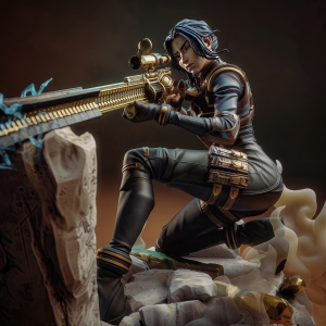 Caitlyn Arcane League of Legends 3D Model