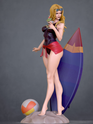 Captain Marvel Swimsuit Tabletop 3D Model