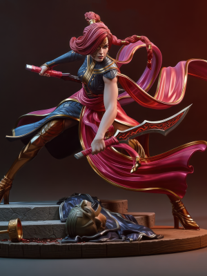 Katarina League of Legends 3D Model