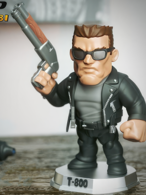 T 800 Terminator Chibi 3D Model