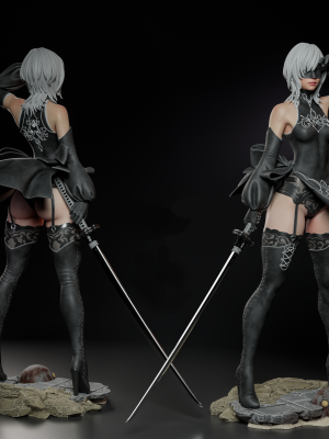 2B Nier Automata 3D Model