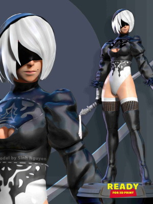 2B Nier Automata 3D Model