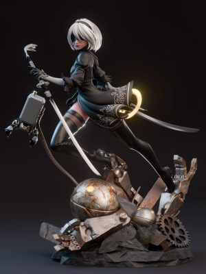 2B Nier Automata 3D Model