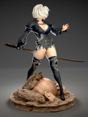 2B Nier Automata 3D Model