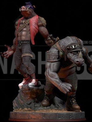 Bebop and Rocksteady 3D Model