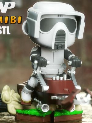 Biker Scout Chibi 3D Model