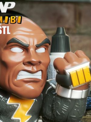 Black Adam Chibi 3D Model