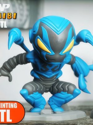 Blue Beetle Chibi 3D Model