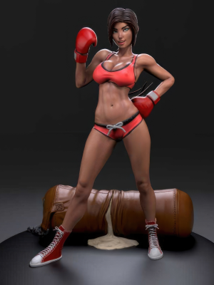 Boxer Girl 3D Model