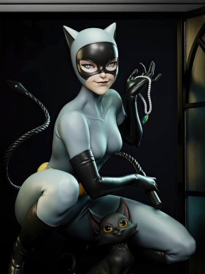 Catwoman Grey 3D Model