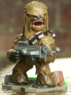Chewbacca Chibi 3D Model