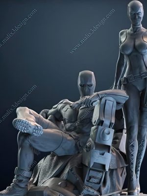 Deadpool & Lady Deadpool 3D Model