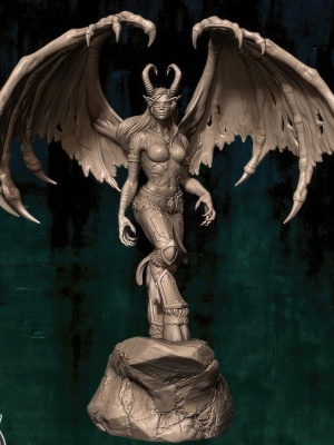 Demon Hunter Bust 3D Model