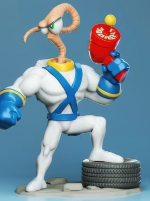 Earthworm Jim Chibi 3D Model