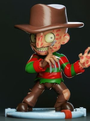 Freddy Krueger Chibi 3D Model