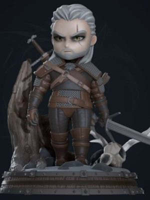 Geralt Chibi 3D Model