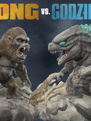 Godzilla Vs Kong Chibi 3D Model