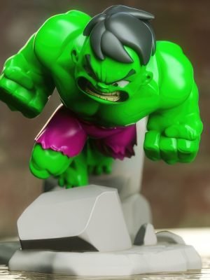 Hulk Chibi 3D Model
