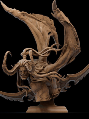 Illidan Bust 3D Model