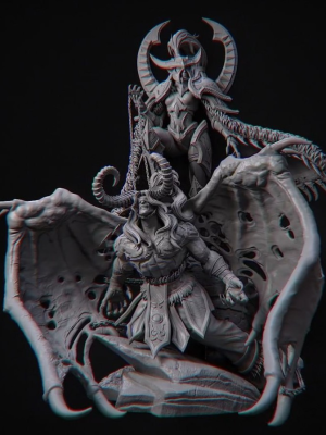 Illidan & Maiev 3D Model
