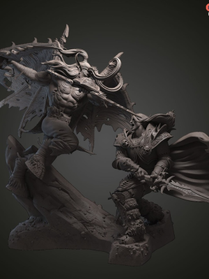 Illidan vs Arthas 3D Model