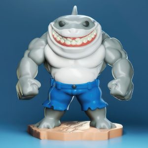 King Shark Chibi 3D Model