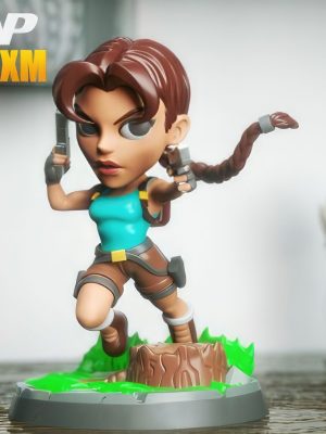 Lara Croft Chibi 3D Model