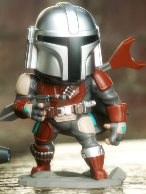Mandalorian Chibi 3D Model