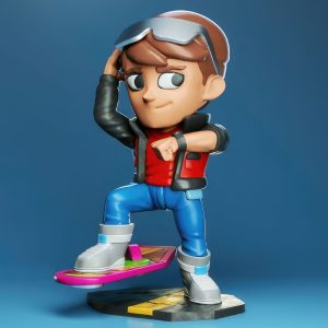 Marty McFly Chibi 3D Model
