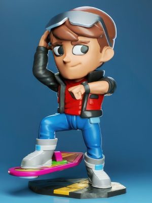Marty McFly Chibi 3D Model