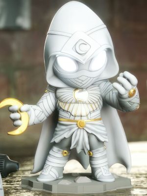 Moon Knight Chibi 3D Model