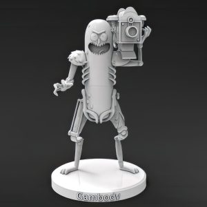 Pickle Rick With Guns 3D Model