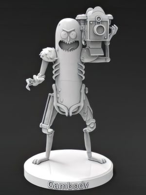 Pickle Rick With Guns 3D Model