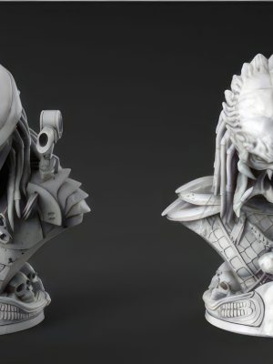 Predador Busto 3D Model