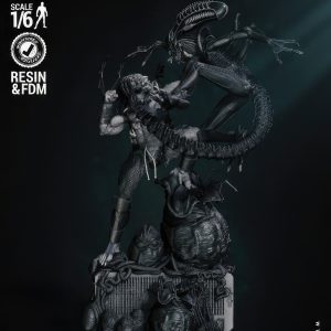 Predator and Alien 3D Model