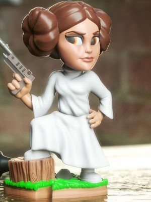 Princess Leia Chibi 3D Model