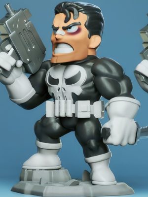 Punisher Chibi 3D Model