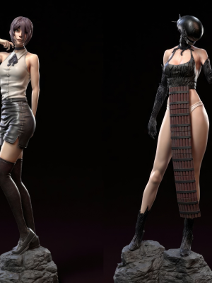 Reze and Devil Bomb 3D Model