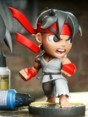Ryu Chibi 3D Model