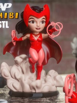 Scarlet Witch Chibi 3D Model