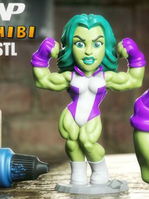She-Hulk Chibi 3D Model
