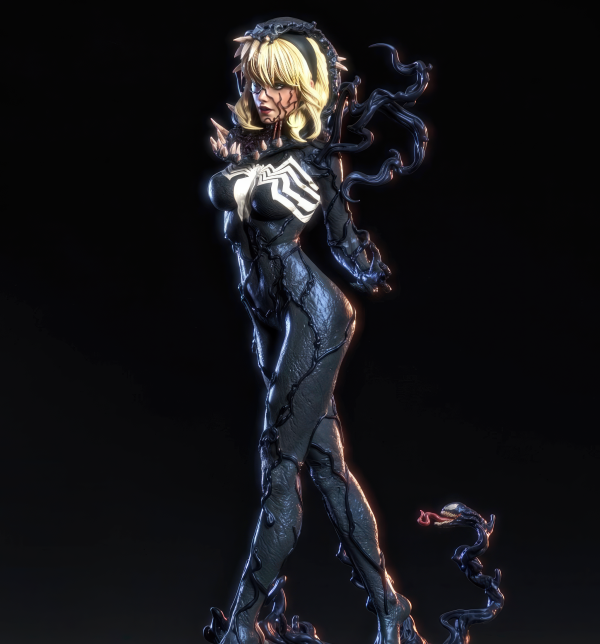 Spider Gwen  Venom 3D Model