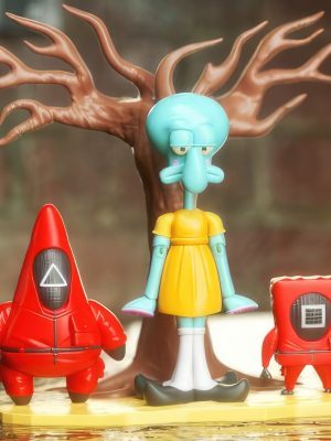 Squid Game x Spongebob Chibi 3D Model