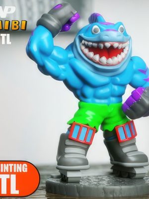 Street Shark Ripster Chibi 3D Model