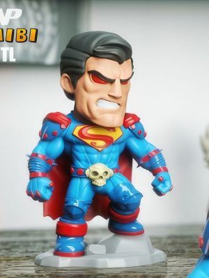 Superman Death Metal Chibi 3D Model