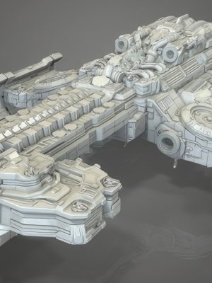 Terran Battlecruiser StarCraft 3D Model