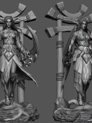 Tyrande Whisperwind 3D Model